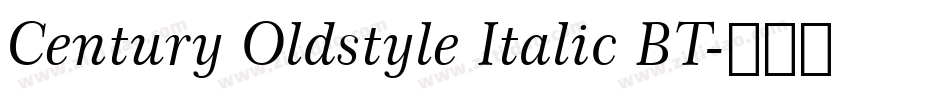 Century Oldstyle Italic BT字体转换
